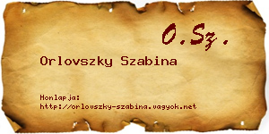 Orlovszky Szabina névjegykártya